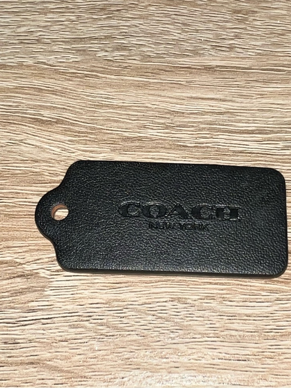 Coach Black Leather Tag
